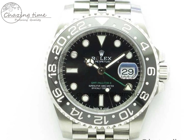 0108 Trendsetting GMT-Master II 116710 LN Black Ceramic 904L D1F 1:1 Best Edition On Jubilee Bracelet SA 2957